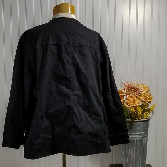 | ruby rd | black gold beaded zipper jacket - Picture 4 of 6